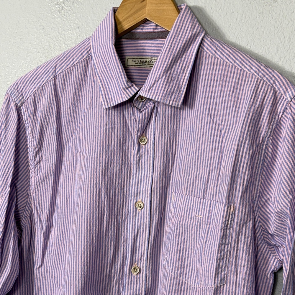 Williams‎ & Kent Men's Seersucker Striped Button-Up Shirt